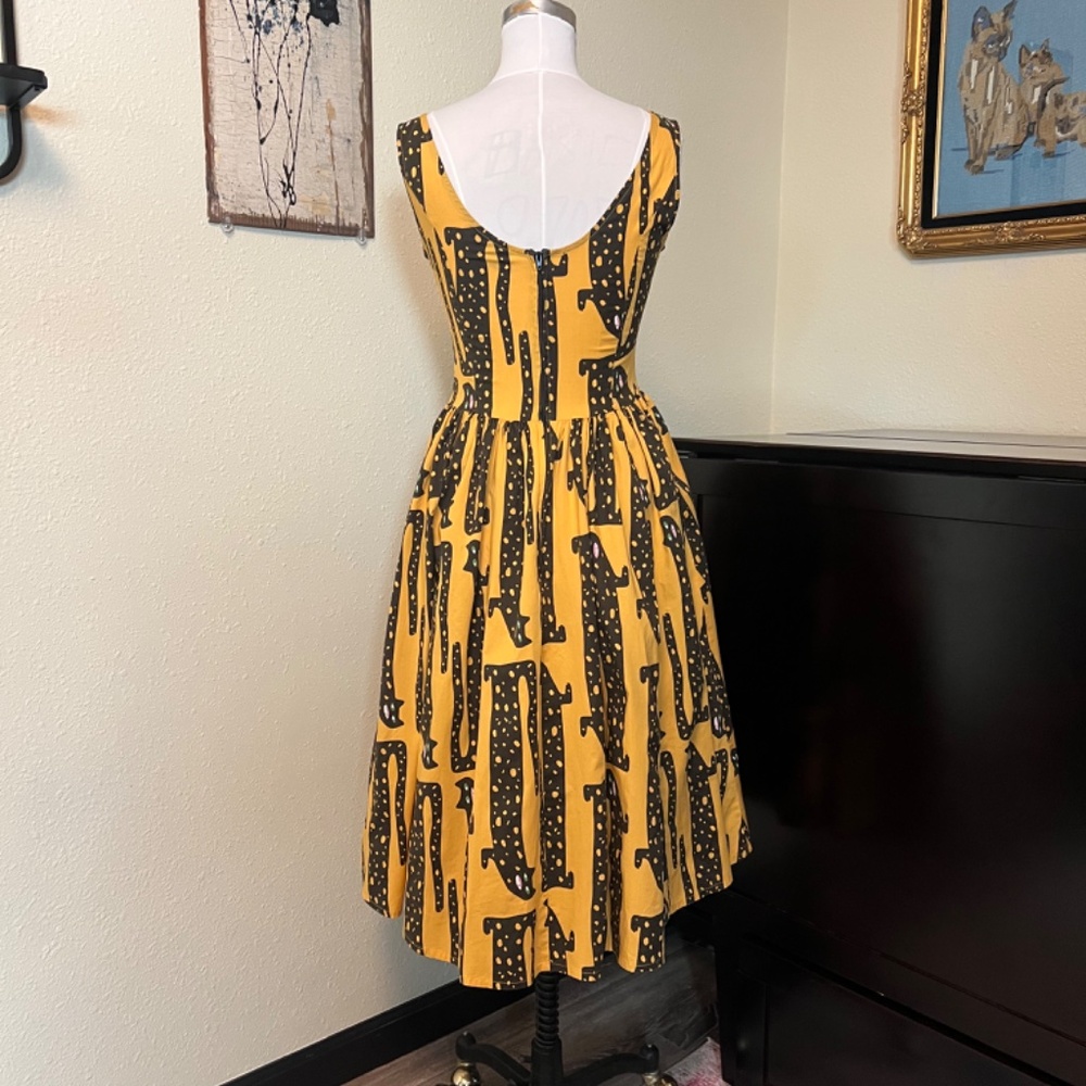 Nooworks Yellow Long Cats Misty Dress size XS - Picture 3 of 6